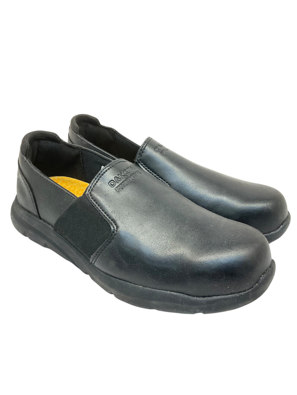 DAKOTA Women's Oxford Slip-On Steel Toe Safety Work Shoes 3107 Black 8.5M
